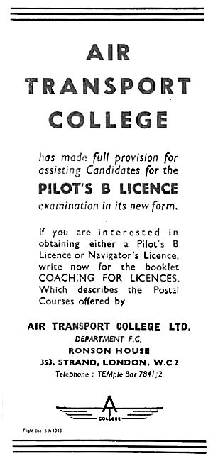 Air Transport College Welcomes Candidates For Pilot's B Licence  