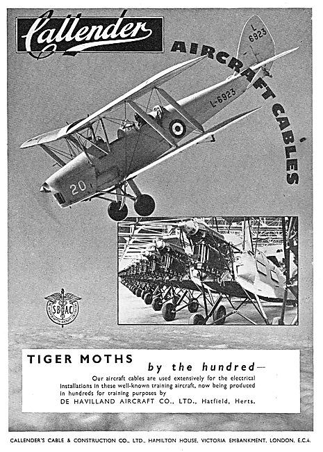 Callenders Cables - Electrical Cables For Aircraft 1939          