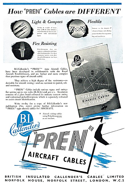 B.I.Callenders Aircraft Cables PREN Aircraft Cables              