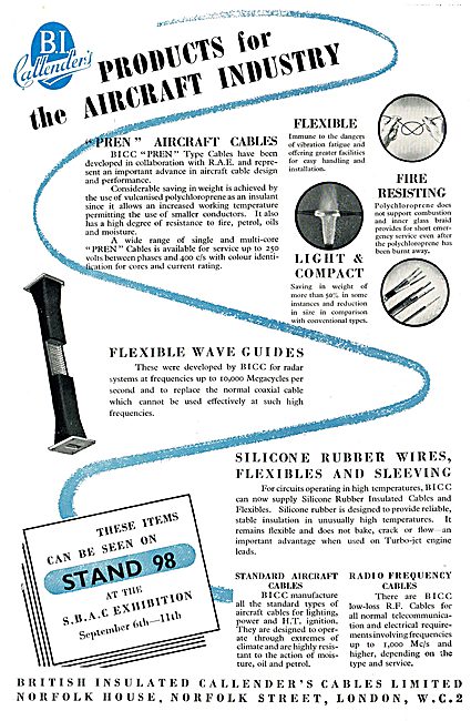 BICC Aircraft Electrical Cables & Wiring - PREN Cables           