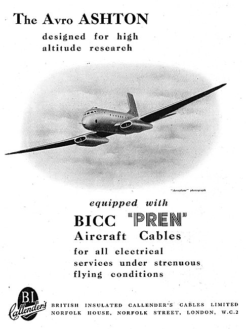 BICC PREN Aircraft Electrical Cables                             