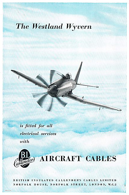 BICC Electrical Cables Fitted To The Westland Wyvern             