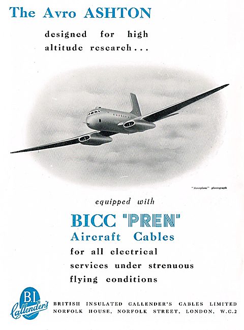 BICC Pren Aircraft Electrical Cables                             