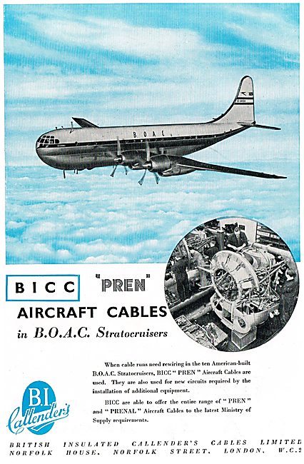 BICC Pren Aircraft Electrical Cables                             