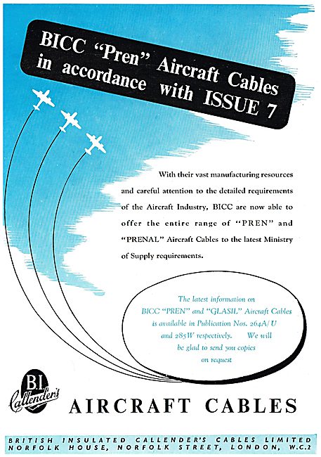 BICC Pren, Prenal Aircraft Electrical Cables                     