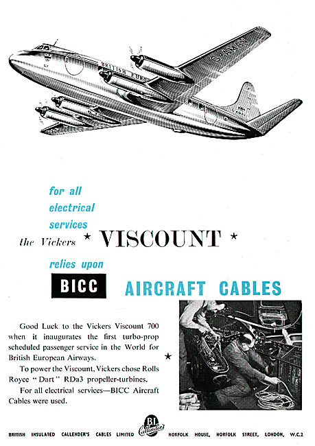 BICC Cables, Wires & Accessories For The Aviation Industry       