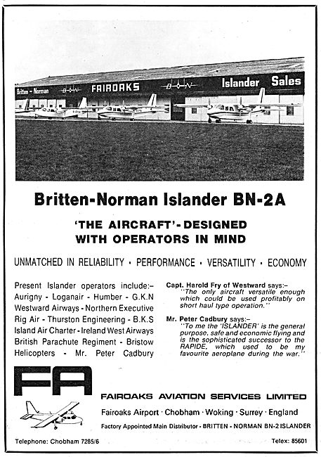 Britten-Norman Islander BN-2A - Fairoaks Aviation                
