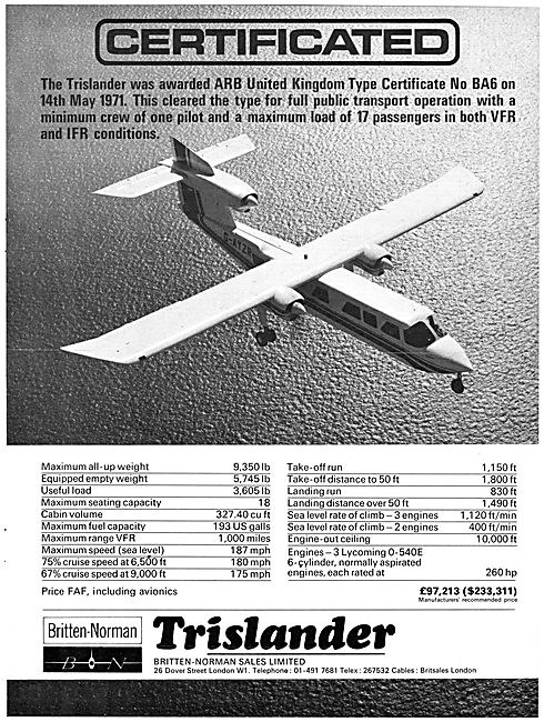 Britten-Norman Trislander                                        