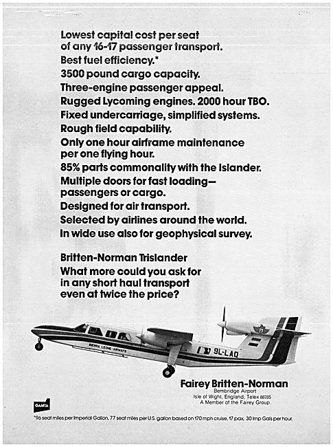 Britten-Norman Trislander                                        
