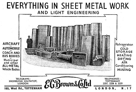 E.G.Brown. Aircraft Sheet Metal & Engineering.                   