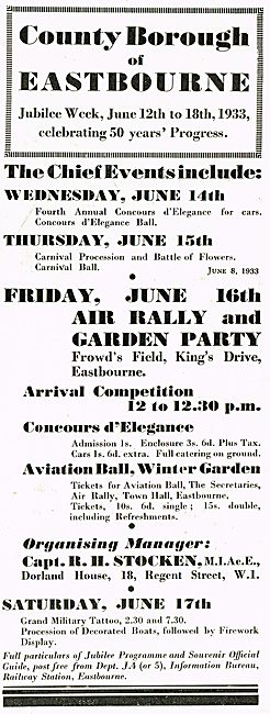 Concours d'Elegance At Eastbourne Airport                        