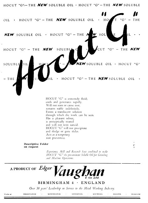 Edgar Vaughan - Oils & Compounds For The Metal-Working  Industry 