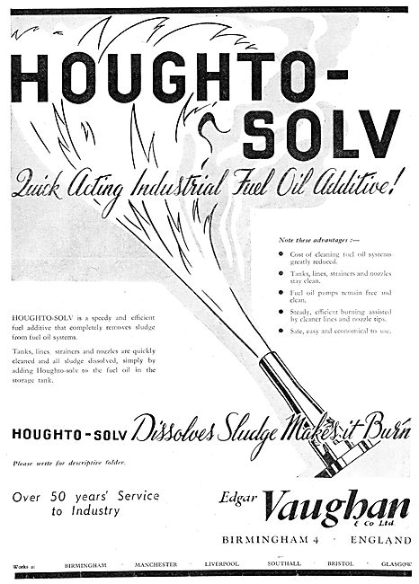 Edgar Vaughan - Oils & Compounds Hougthto-Solv Fuel Oil Additive 