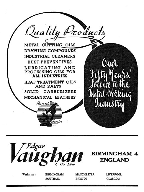 Edgar Vaughan - Oils & Compounds For The Metal-Working  Industry 