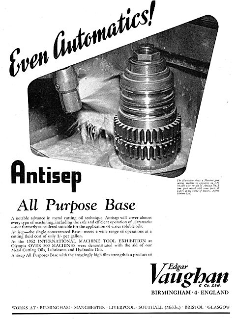 Edgar Vaughan - Oils & Compounds For The Metal-Working  Industry 