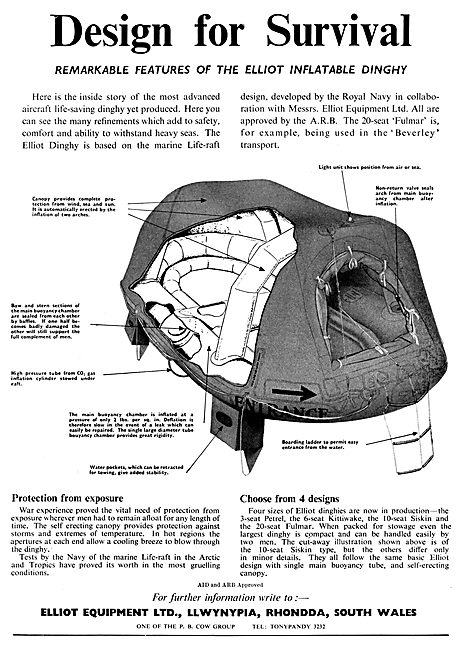 Elliot Equipment. P.B.Cow Aircraft Emergency & Survival Equipment