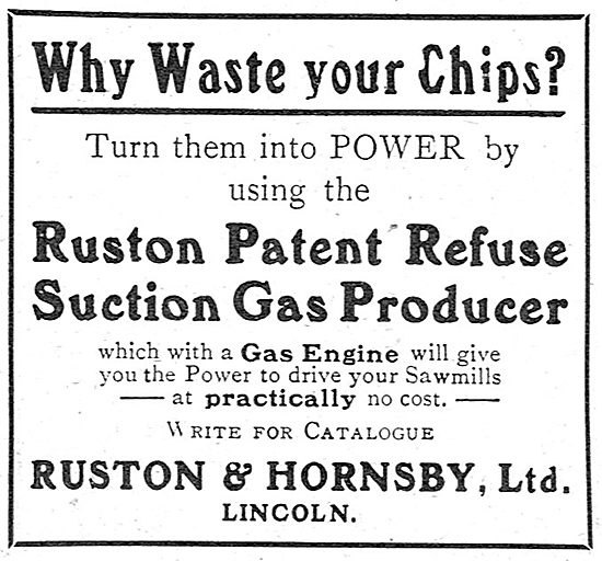 Ruston & Hornsby Patent Refuse Suction Gas Producer              