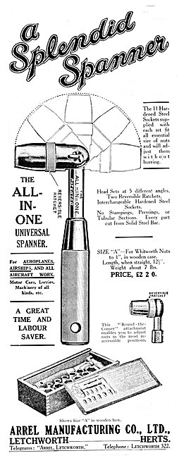 Arrel Spanners & Socket Sets 1925                                