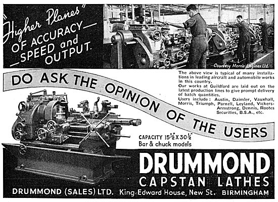 Drummond  Capstan Lathes                                         