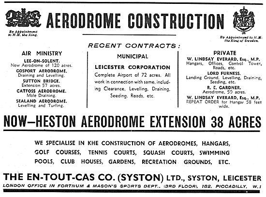 En-Tout-Cas Aerodrome Comstruction                               
