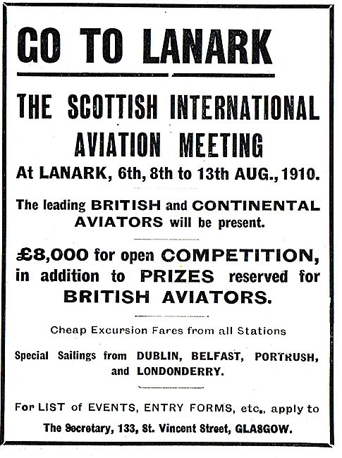 The Scottish International Aviation Meeting At Lanark            