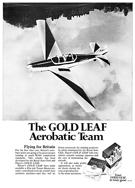 Players Gold Leaf Aerobatic Team 1969 - ZLIN Trener              