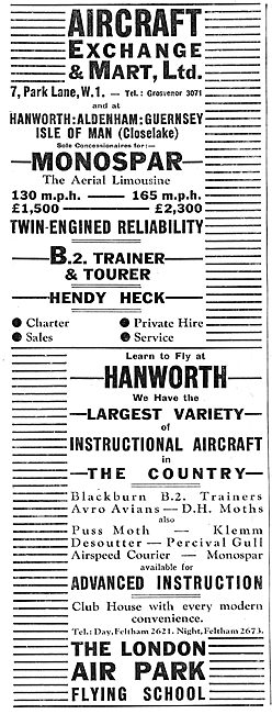 Aircraft Exchange & Mart - Blackburn B2 - Hendy Heck             
