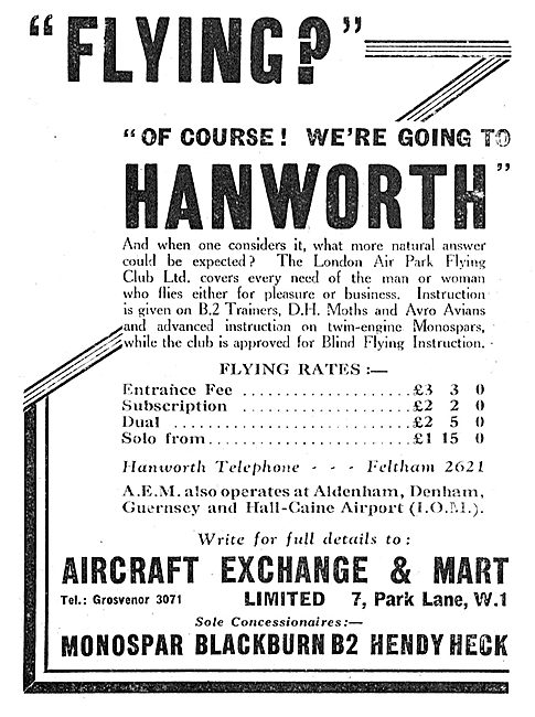 Aircraft Exchange & Mart - Aldenham - Denham - Guernsey - IOM    