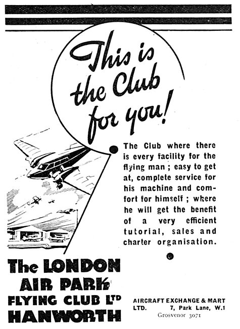 Aircraft Exchange & Mart - London Air Park Hanworth Flying Club  