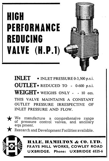 Hale Hamilton & Co - High Performance Reducing Valves (HP1)      