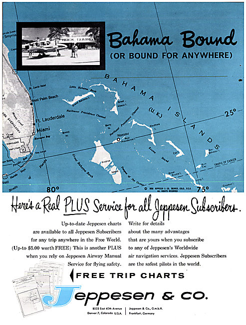 Jeppesen Airway Manuals & Trip Charts 1963                       