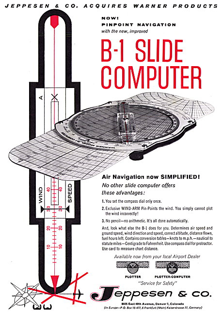 Jeppesen B-1 Slide Navigation Computer                           