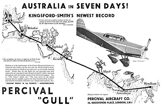 Percival Gull - Kingsford-Smith 1933                             