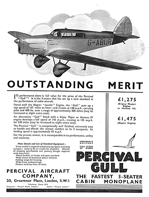 Percival Gull G-ABUR                                             