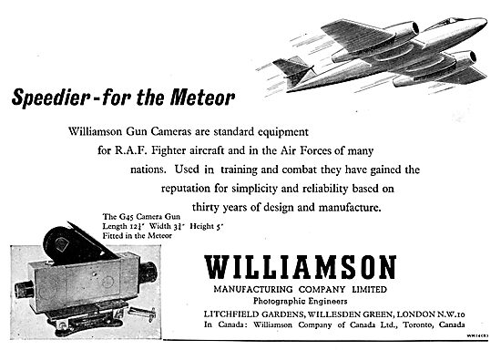 Williamson Aircraft Cameras, Gun Cameras & Accessories           