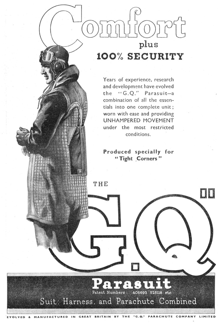 GQ's innovative combined flying suit, parachute and lifejacket.