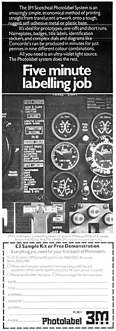 3M Scotchcal Photolabel System 1978                              