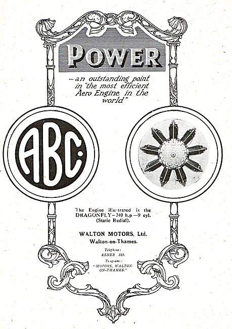 ABC Dragonfly 340 HP 9 Cyl. Static Radial Aero Engine            