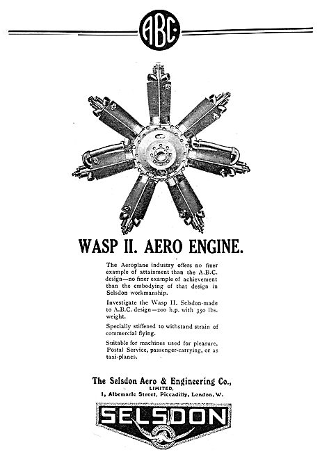 ABC Selsdon Aero Engines - Wasp II                               