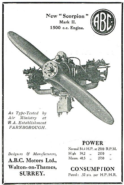 ABC New Scorpion Mark II 1500 c.c. Aero Engine                   