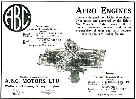 ABC New Scorpion Mark II 2 Cylinder Horizontally Opposed Engine  