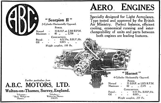 ABC Scorpion II 1500 c.c. Aero Engine                            