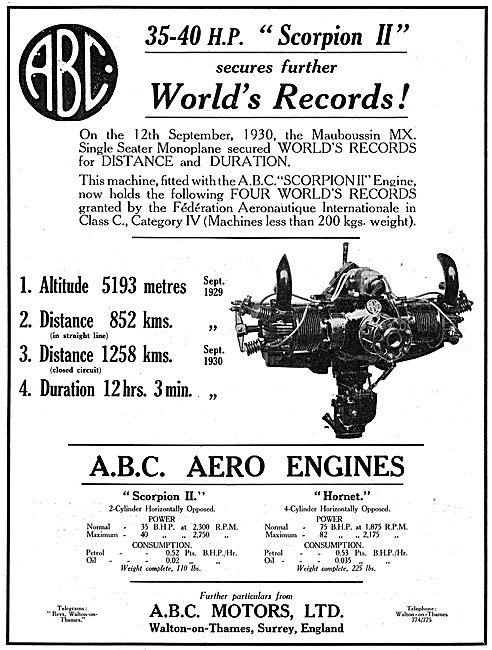 ABC Scorpion 2  Aero Engine                                      