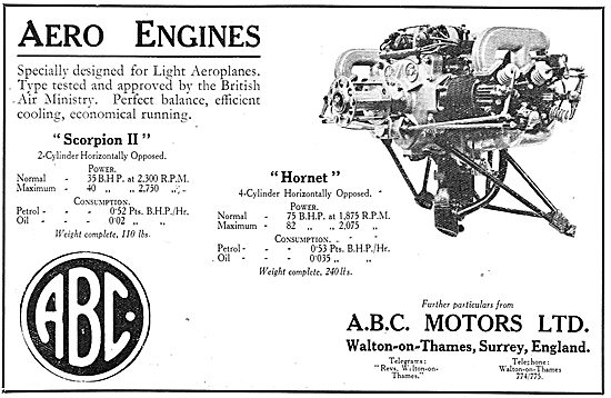 ABC Scorpion Mark II  & Hornet  Aero Engine                      