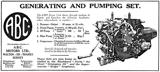 ABC 4hp Auxiliary Power Unit - Generating & Pumping Set          