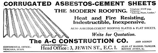 The A-C Construction Co. Corrugated Asbestos-Cement Sheets       