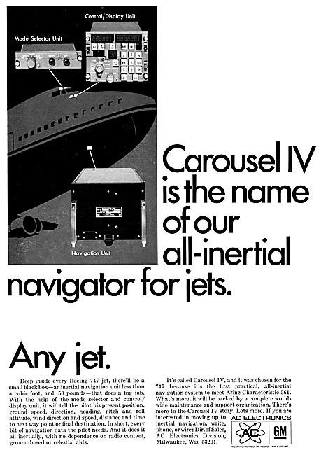 AC Electronics Avionics Carousel IV Inertial Navigation System   