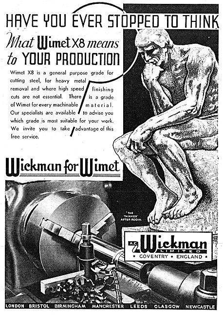 A.C. Wickman Wimet Machine Tools & Tool Tips                     