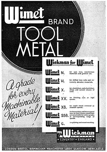 A.C. Wickman Wimet Tool Metal                                    