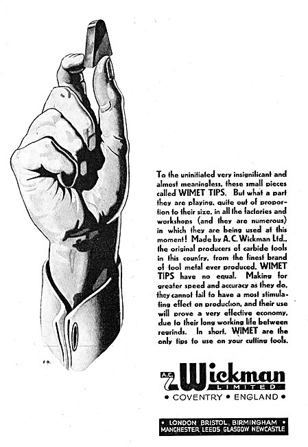 A.C. Wickman Wimet Machine Tools & Tool Tips                     